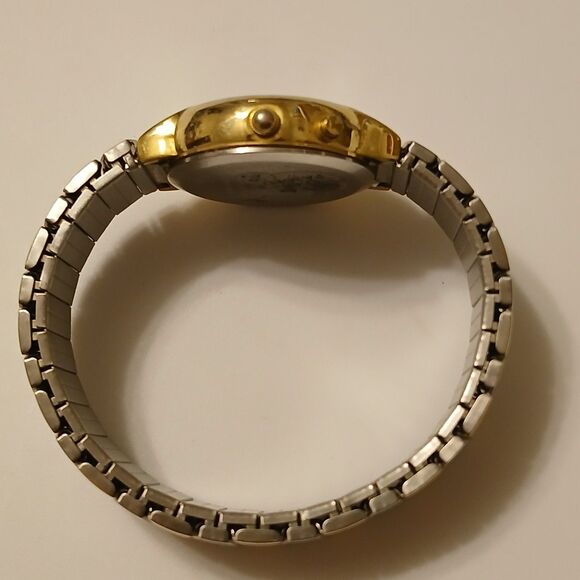 Globu Two-Toned 100FT WR Japan Quartz Movt Stainless Steel Stretch Band Watch - Picture 8 of 13